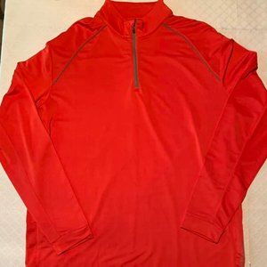 Men's Size XL Snake Eyes Players Dark Orange 1/4 Zip Long Sleeve Activewear Top